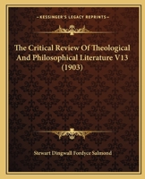 The Critical Review Of Theological And Philosophical Literature V13 110448725X Book Cover