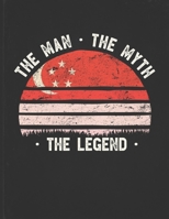 The Man The Myth The Legend: Singapore Flag Sunset Personalized Gift Idea for Singaporean Coworker Friend or Boss 2020 Calendar Daily Weekly Monthly Planner Organizer 1673557341 Book Cover