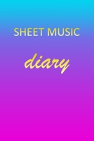 Sheet Music: Journal Diary Personalized First Name Personal Writing Letter S Blue Purple Pink Gold Effect Cover Daily Diaries for Journalists & Writers Journaling & Note Taking Write about your Life & 1707720932 Book Cover