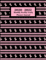 2020 - 2022 Monthly Weekly Yearly Planner Journal: Breast Cancer Awareness Pink Ribbons Design Cover 2 Year Planner Appointment Calendar Organizer And Journal Notebook 1697651151 Book Cover