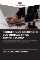 Rédiger Une Recherche Doctrinale En Un Temps Record (French Edition) 6630178122 Book Cover