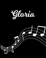 Gloria: Sheet Music Note Manuscript Notebook Paper - Personalized Custom First Name Initial G - Musician Composer Instrument Composition Book - 12 Staves a Page Staff Line Notepad Notation Guide - Cre 1703964527 Book Cover