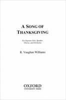 A Song of Thanksgiving: Vocal Score 0193870878 Book Cover