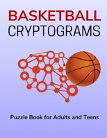 Basketball Cryptograms: Puzzle Book for Adults and Teens with Solutions B084QL55W9 Book Cover