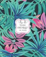 To-Do Checklist: Large To-Do List Notebook with Checkboxes for Daily Tasks and Staying Organized Soft Green Purple and Blue Palms on Black 1095770993 Book Cover
