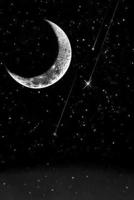 internet address & password logbook: Galaxy Internet Address & Password Logbook, galaxy Black, half moon and stars, 6*9 in, 120 page B084DGVFC1 Book Cover