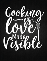Cooking is love made visible: Recipe Notebook to Write In Favorite Recipes - Best Gift for your MOM - Cookbook For Writing Recipes - Recipes and Notes for Your Favorite for Women, Wife, Mom 8.5" x 11" 1694315126 Book Cover