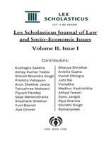 Lex Scholasticus Journal of Socio-Economic Issues (Volume II - Issue I) B0BV81RJZP Book Cover