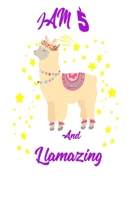 I Am 5 And Llamazing Notebook ,A birthday journal for 5 year old girls and boys :Funny Happy 5th Birthday Gift Notebook 1674108400 Book Cover