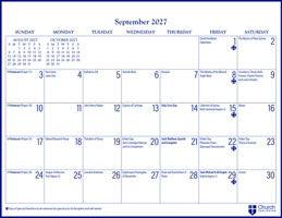 2027 Parish Wall Calendar: September 2026 to December 2027 1640658696 Book Cover