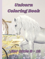 Unicorn Coloring Book for Girls 8 - 12: Unicorn coloring book is unicorns in different positions and a mandala inlays for pencil work. B08XLLDXFK Book Cover