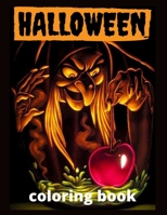 halloween coloring book: Halloween Coloring Book for Adults and kids: 50+ spooky coloring pages filled with monsters, witches, pumpkin, haunted house ... Ultimate halloween gift for adults and kids. B08L3XCDKX Book Cover