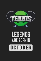 Tennis Legends Are Born In October: Tennis Notebook Gift for Kids, Boys & Girls Tennis Lovers Birthday Gift 1659585562 Book Cover