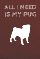 All I need is my Pug: A diary for me and my dogs adventures 165835334X Book Cover