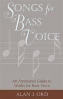 Songs for Bass Voice 0810828979 Book Cover