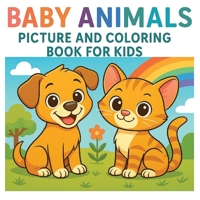 Baby Animals Picture and Coloring Book for Kids B0FHVB9JJB Book Cover