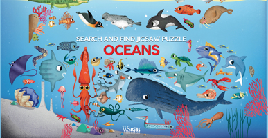 Oceans Search and Find Jigsaw Puzzle Box 885441963X Book Cover