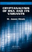 Cryptanalysis of RSA and Its Variants (Chapman & Hall/Crc Cryptography and Network Security Series) 1420075187 Book Cover