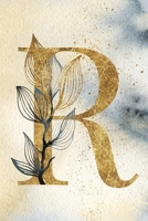 Monogram Notebook R: 6 x 9 Gold Initial Diary for Women (Personalized Letter Design) 169413282X Book Cover