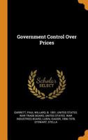 Government Control Over Prices 0342754653 Book Cover