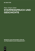 Stammesspruch Und Geschichte 3110055767 Book Cover