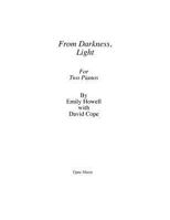 From Darkness, Light for Two Pianos 1518827438 Book Cover