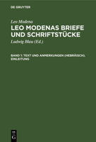 Text Und Anmerkungen Hebräisch. Einleitung 3112364511 Book Cover