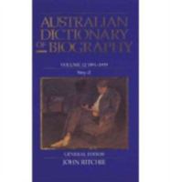 Australian Dictionary of Biography 0522844375 Book Cover
