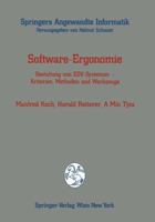 Software-Ergonomie: Gestaltung Von Edv-Systemen Kriterien, Methoden Und Werkzeuge 3211822887 Book Cover