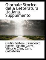 Giornale Storico della Letteratura Italiana. Supplemento 1116411350 Book Cover