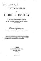 Two chapters of Irish history 046998029X Book Cover