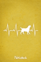 Notizbuch: Gelbes Punktraster Labrador Retriever Herzschlag Hunde Notizheft ca DIN A5 weiß punktiert 110 Seiten (German Edition) 1650281358 Book Cover