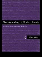 Vocabulary of Modern French 0415117399 Book Cover