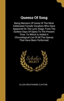 Queens of Song: Being Memoirs of Some of the Most Celebrated Female Vocalists (Essay index reprint series) 1417954914 Book Cover