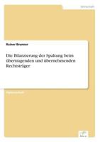 Die Bilanzierung Der Spaltung Beim Ubertragenden Und Ubernehmenden Rechtstrager 3838635825 Book Cover