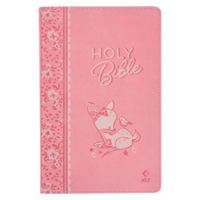 NLT Keepsake Holy Bible for Baby Girls Baptism Easter, New Living Translation, Pink 163952472X Book Cover