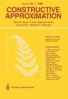 Constructive Approximation: Special Issue: Fractal Approximation 1489968164 Book Cover
