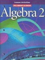 Lesson Activities (Holt Algebra 2) 0030540828 Book Cover