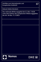 Das Nationale Milderungsgebot Des 2 Abs. 3 Stgb Unter Dem Einfluss Des Europaischen Milderungsgebots Des Art. 49 Abs. 1 S. 3 Grch 3848774496 Book Cover