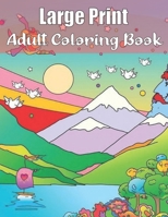 Large Print Adult Coloring Book: An Adults Coloring Book of Spring with Flowers, Butterflies, Country Scenes, Designs,(Hard Coloring Books For Adults) B08JVKFTKT Book Cover
