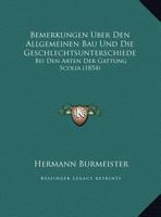 Bemerkungen Uber Den Allgemeinen Bau Und Die Geschlechtsunterschiede: Bei Den Arten Der Gattung Scolia (1854) 1167374789 Book Cover