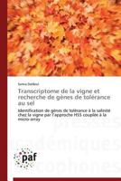 Transcriptome de La Vigne Et Recherche de Ga]nes de Tola(c)Rance Au Sel 3838173449 Book Cover