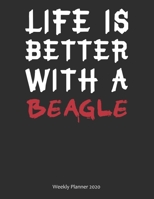 Life is Better With A Beagle Weekly Planner 2020: Weekly Calendar / Planner Gift, 156 Pages, 8.5x11, Soft Cover, Matte Finish 1677006293 Book Cover