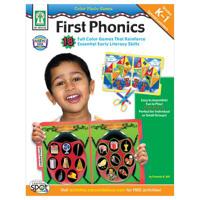 Color Photo Games: First Phonics, Grades K - 1: 18 Full Color Games That Reinforce Essential Early Literacy Skills 1602681228 Book Cover