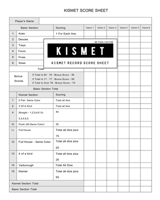 BG Publishing Kismet Score Sheet: Kismet Scoring Game Record Level Keeper Book for Score Pad Makes It Easy To Keep Track of Scores For The Game Kismet Scoresheet 1654895768 Book Cover