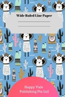 Cute Ilama Theme Wide Ruled Line Paper 1700649973 Book Cover