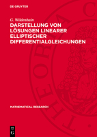 Darstellung Von Lösungen Linearer Elliptischer Differentialgleichungen 3112744764 Book Cover