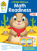 School Zone - Math Readiness Press-Out Workbook - Ages 5 to 7, Kindergarten to First Grade, Manipulatives, Stickers, Board Games, Counting to 20, and More (Press Out Book) 1681473119 Book Cover