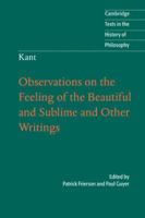 Observations on the Feeling of the Beautiful and Sublime and Other Writings 0521711134 Book Cover