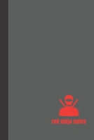 red ninja notes: small lined Ninja Notebook / Travel Journal to write in (6'' x 9'') 120 pages 1692948989 Book Cover